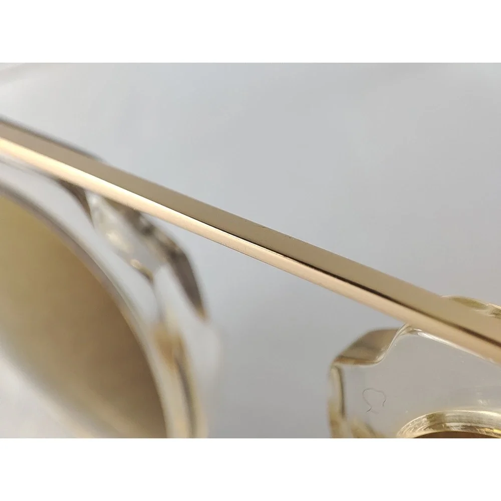Linea Roma LR 3608 C2 Clear Gold Top Bar Sunglasses‎ Made in Italy 48-23 145